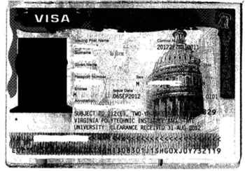Unacceptable Visa Scan
